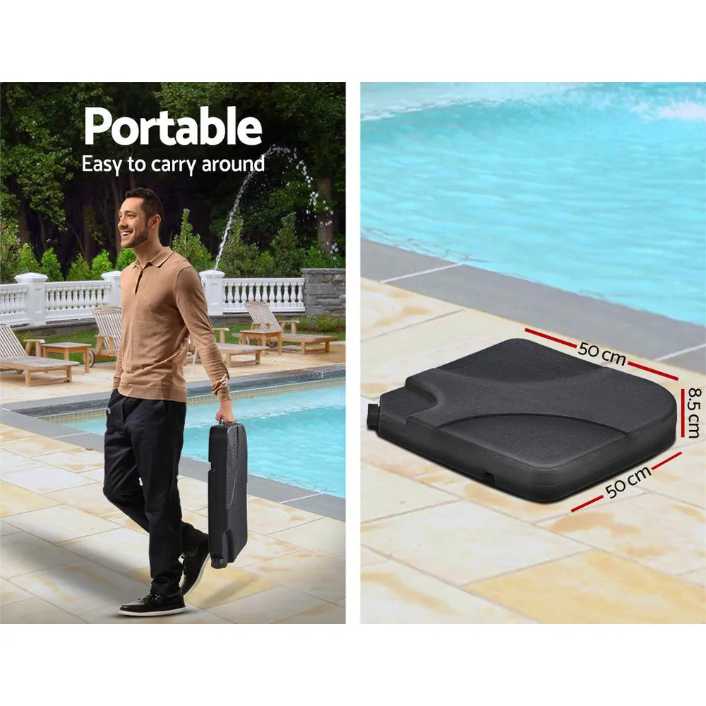 3m Outdoor Umbrella | w/Base | Cantilever Garden Beach Patio | Navy