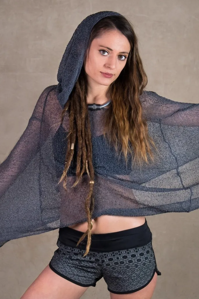 Hooded Net Poncho