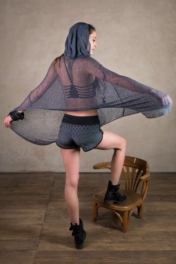 Hooded Net Poncho