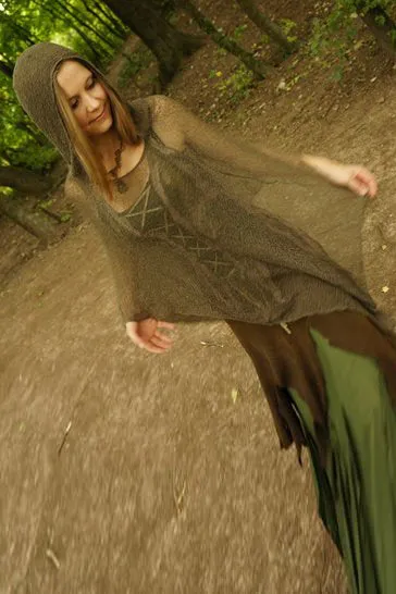 Hooded Net Poncho