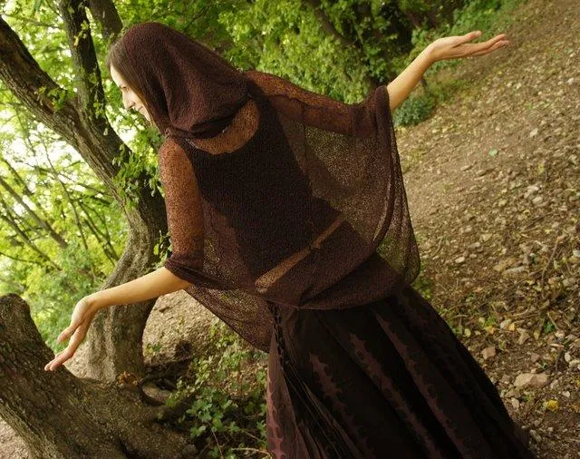 Hooded Net Poncho