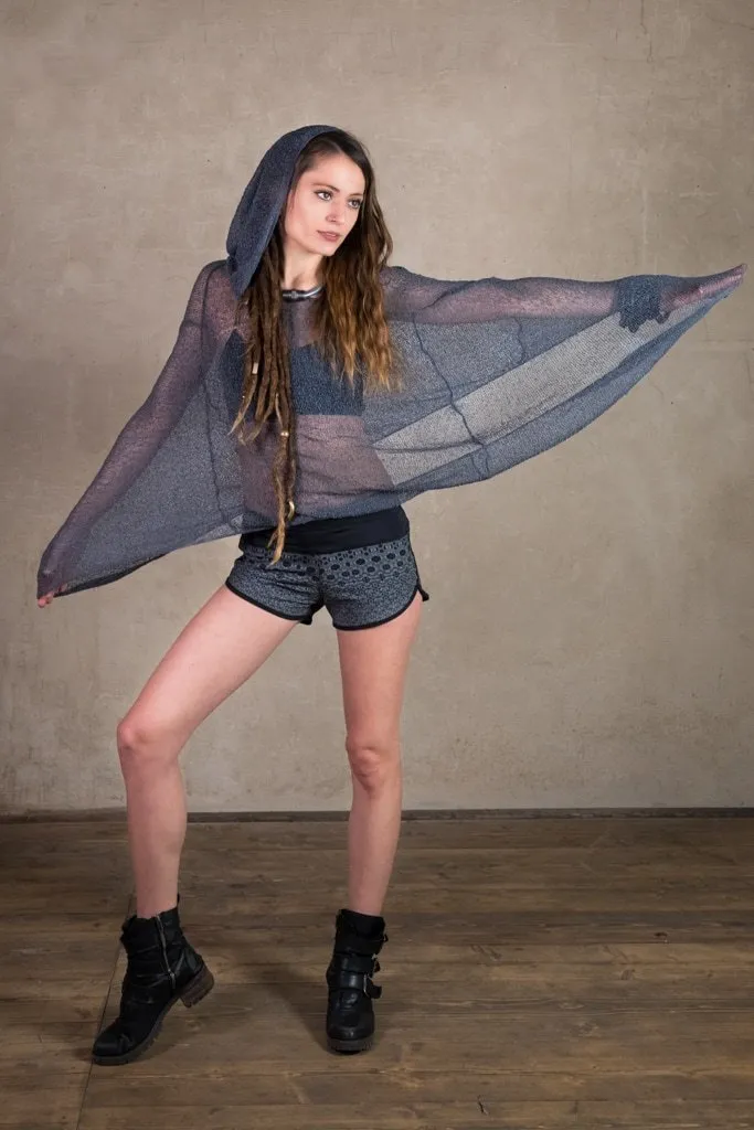 Hooded Net Poncho