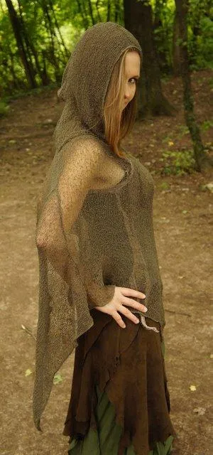 Hooded Net Poncho