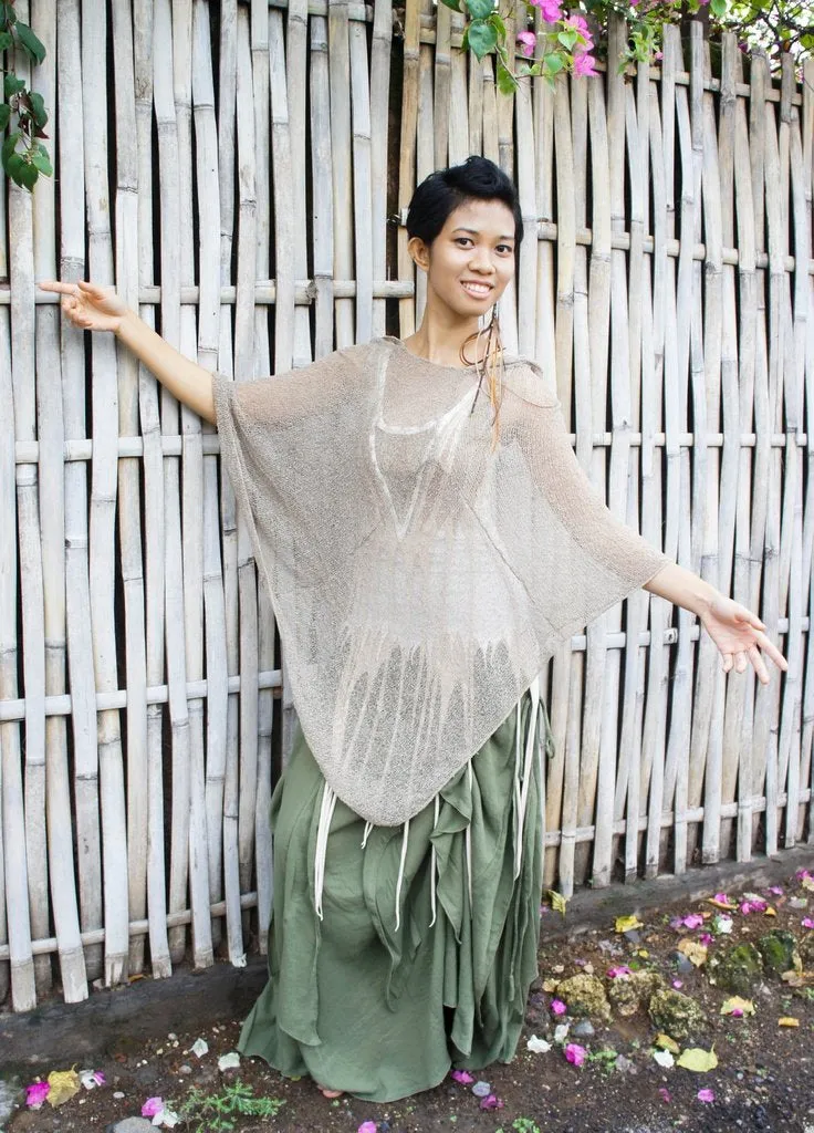 Hooded Net Poncho