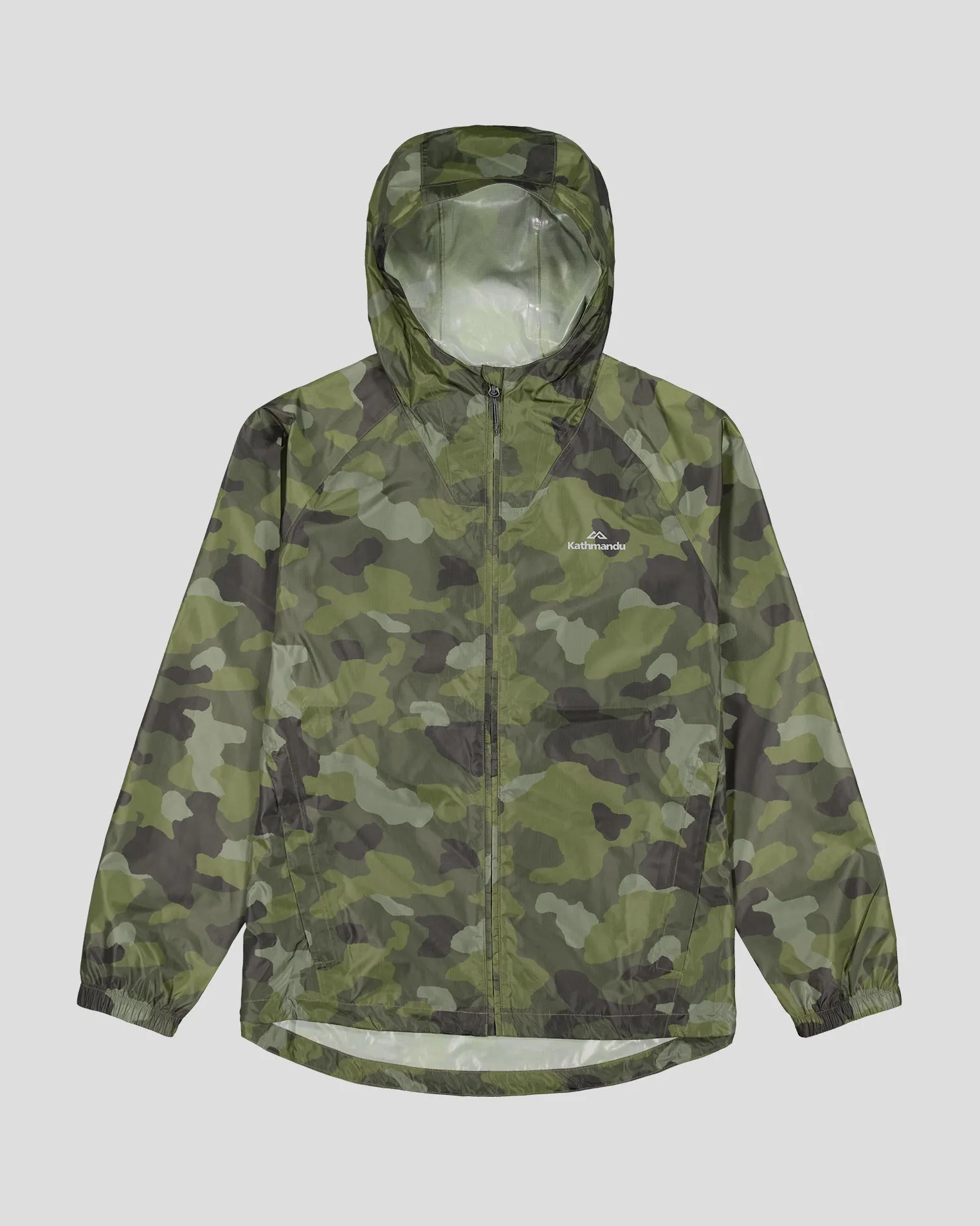 Pocket-it 2L Men's Rain Jacket v4 - Light Moss Tree Camo Print