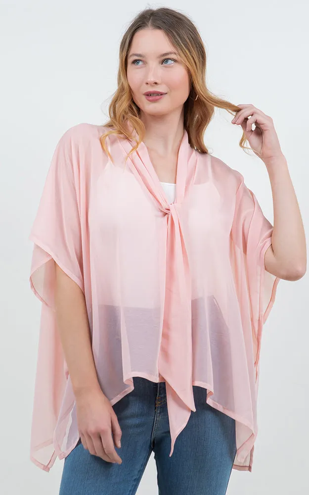 PON5502 See Through Light Weight Poncho Cover Up