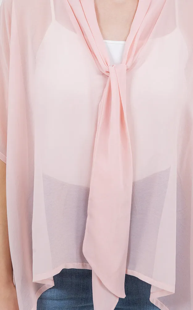PON5502 See Through Light Weight Poncho Cover Up