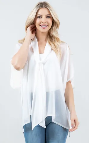 PON5502 See Through Light Weight Poncho Cover Up