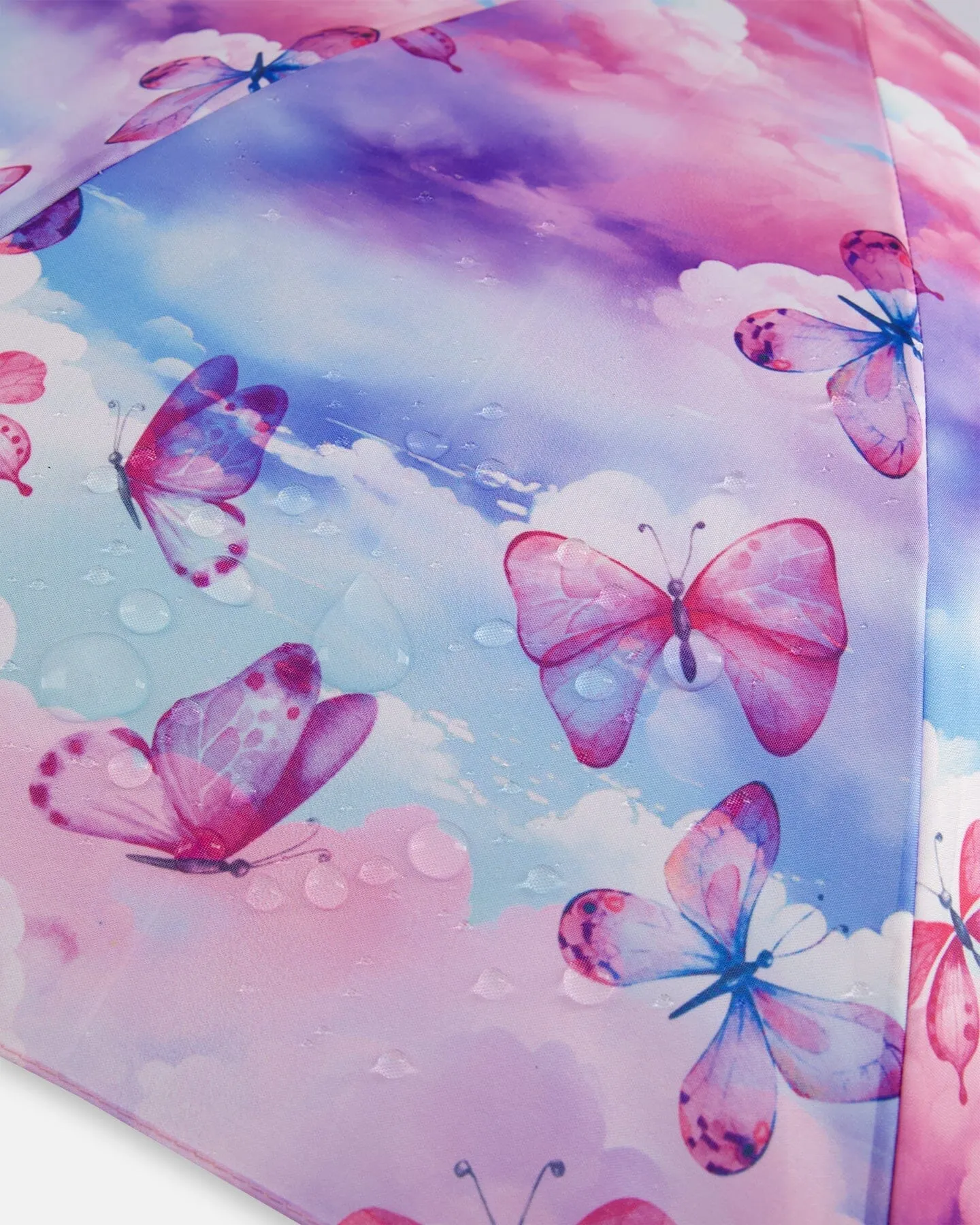 Printed Umbrella Butterflies On Multicolored Background