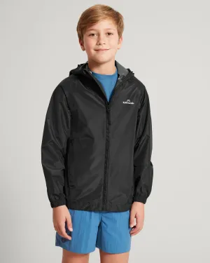 Youth Pocket-it 2-layer Rain Jacket - Black